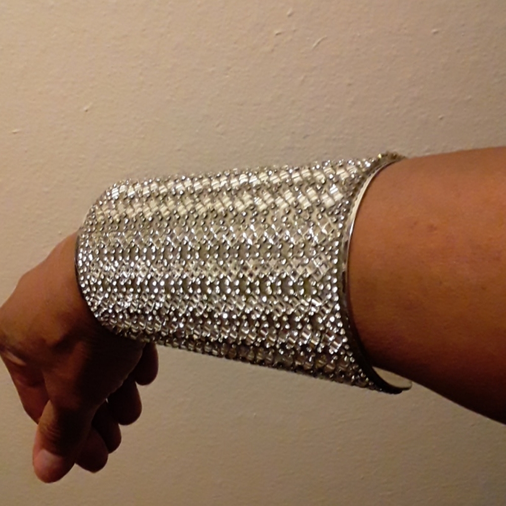 5 inch tall cuff bracelet halfway to Elbow